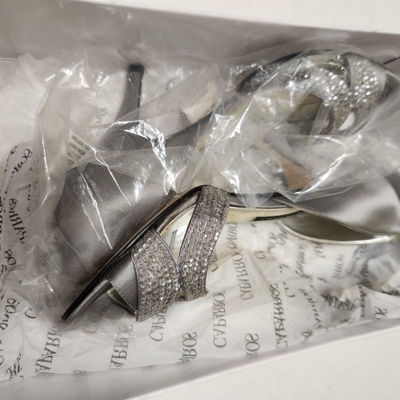 Caparros Glitter Dress Shoes. Slate Silk Gray Size 6 - Picture 3 of 7